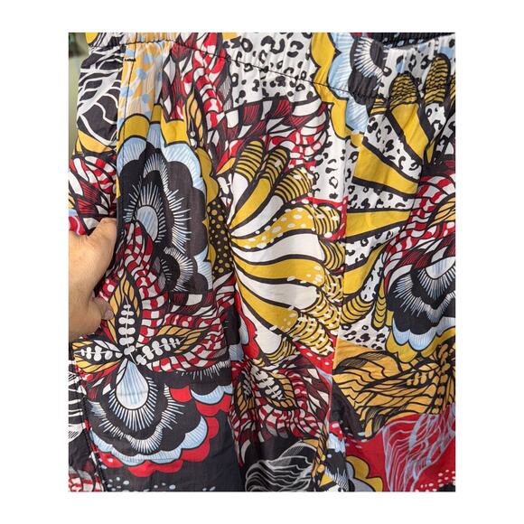 Free People Movement Game Day Pants High Rise Wide Leg Wildflower Retro SZ XL - Picture 4 of 7